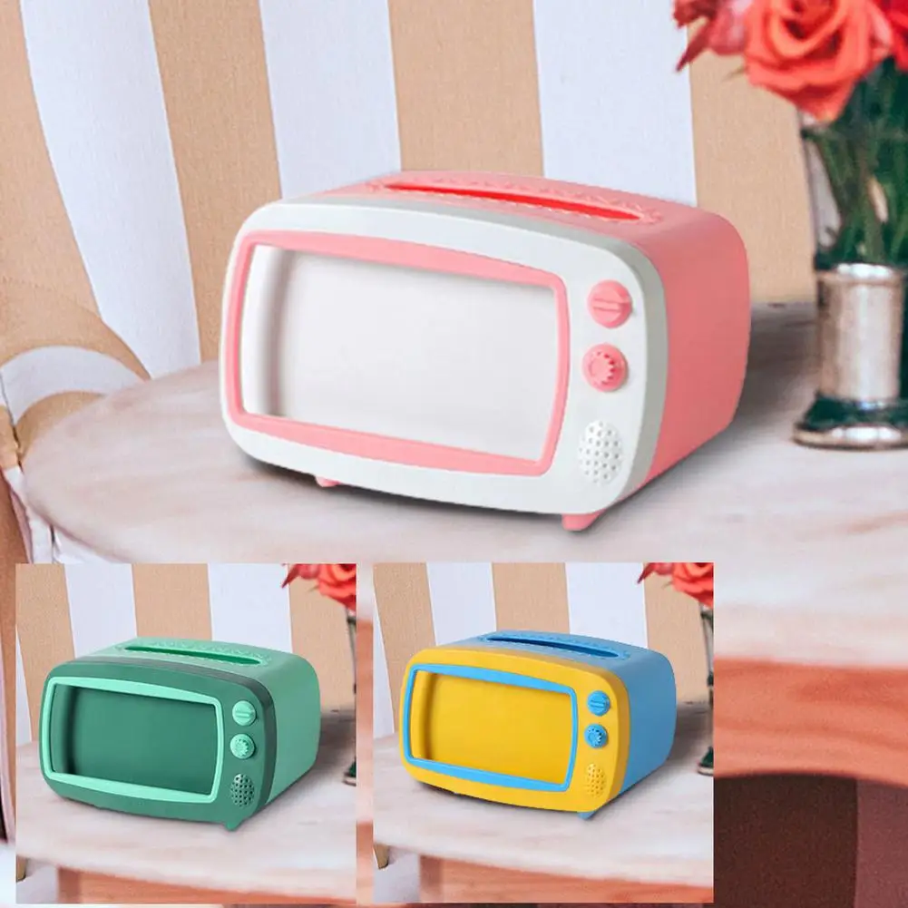 

TV Tissue Box Cover Holder Mobile Phone Holder Napkin Storage Box Desktop Large Size Tissue Box Case Napkin Box For Kitchen