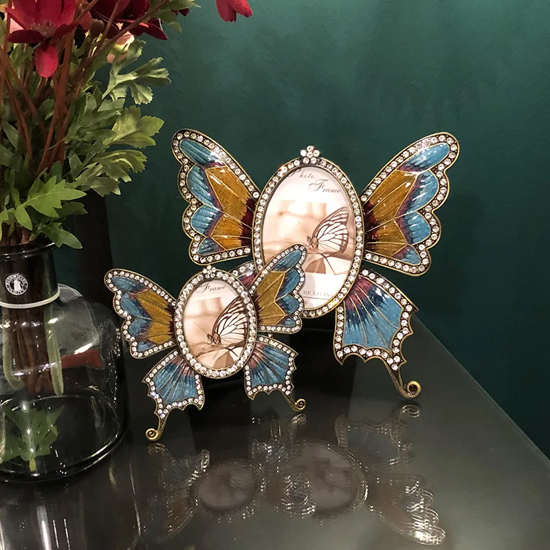 Металлическая фоторамка с изображением бабочки 3 дюйма 5 дюймов 6 красочное