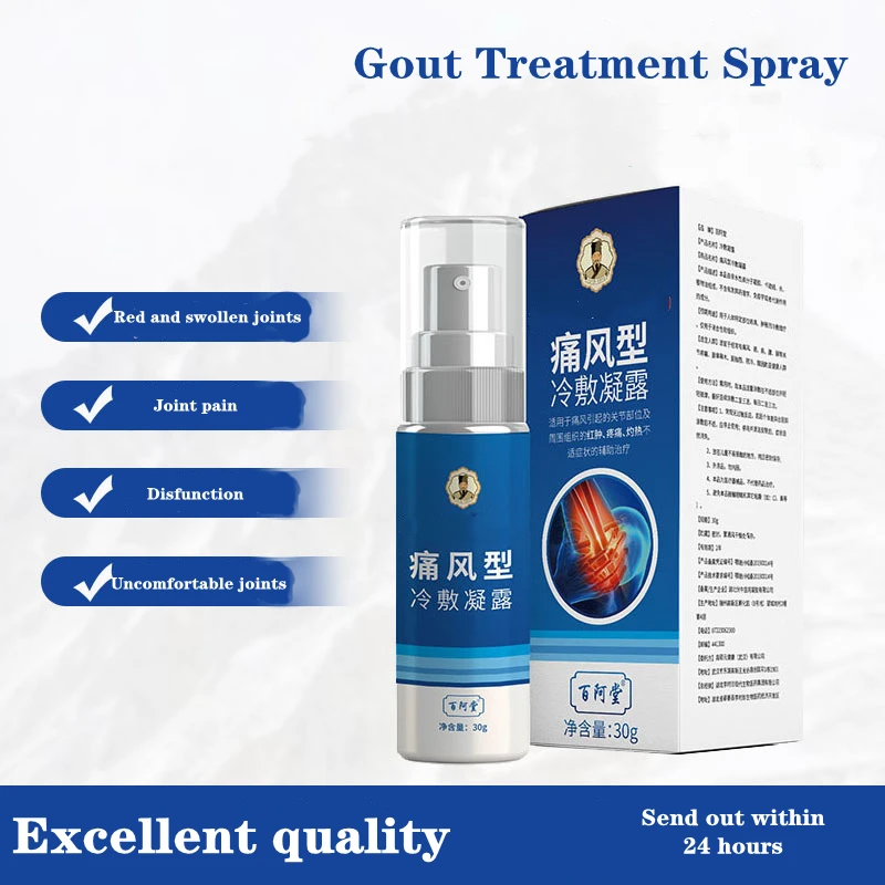 

1pcs/Box Herbal Medical Gout Treatment Spray 30g Health Care Liquid Relieve Joint Swelling Discomfort and Pain Gicht Sprayer