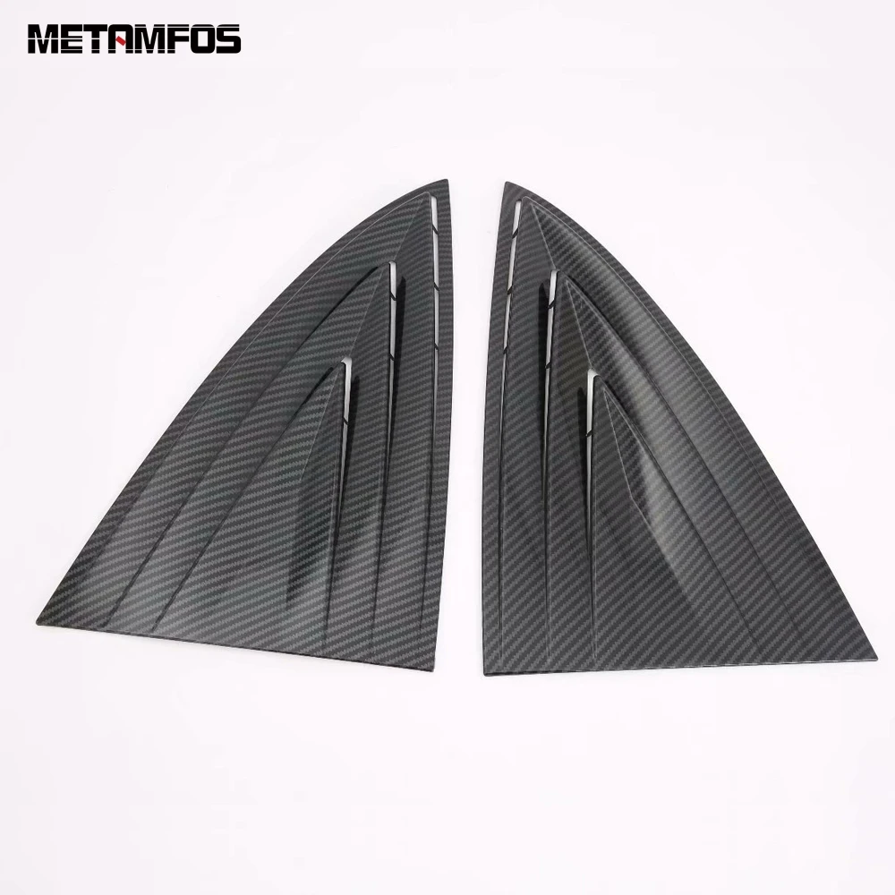 For Tesla Model 3 2018-2021 Carbon Fiber Rear Window C Pillar Cover Trim Triangle Decoration Sticker Accessories Car Styling | Автомобили