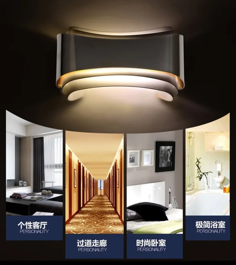 

Modern Indoor Wall Lamp 85-265V LED Wall Mounted Sconce Light 5W Warm White Cold White For Bedroom Corridor Stairs MJ1007