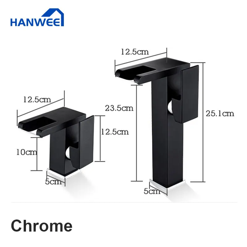 

LED Waterfall Bathroom Basin Faucet,Single Handle Cold Hot Water Colors Change Mixer Sink Tap Powered by Water Flow Deck Mounted