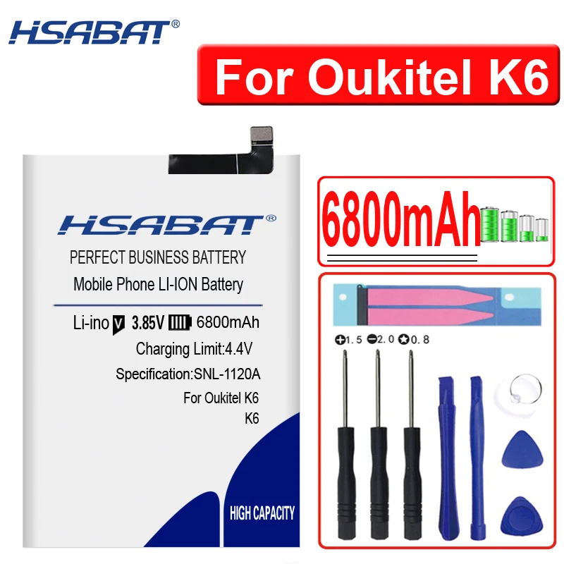 Аккумулятор HSABAT 6800mAh для Oukitel K6