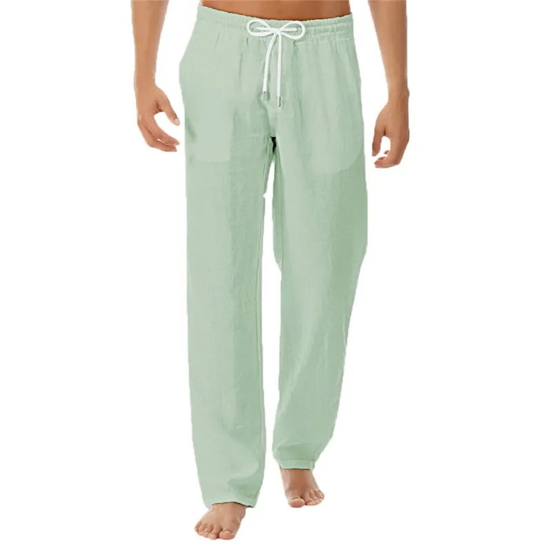 

2020 European and sk American men's simple and fashionable pure color casual trousers 1198