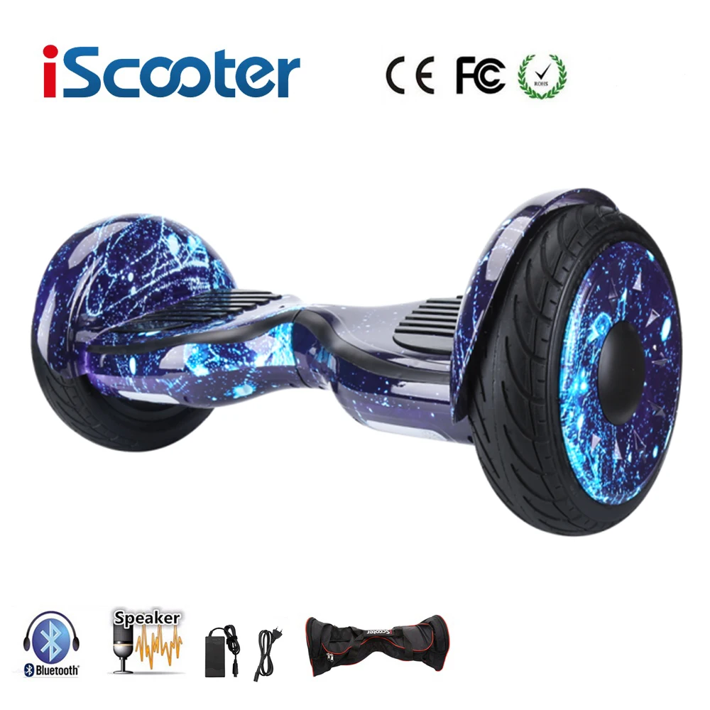 IScooter Ховерборд 10 дюймов умная электрическая доска Смарт Bluetooth скейтборд два