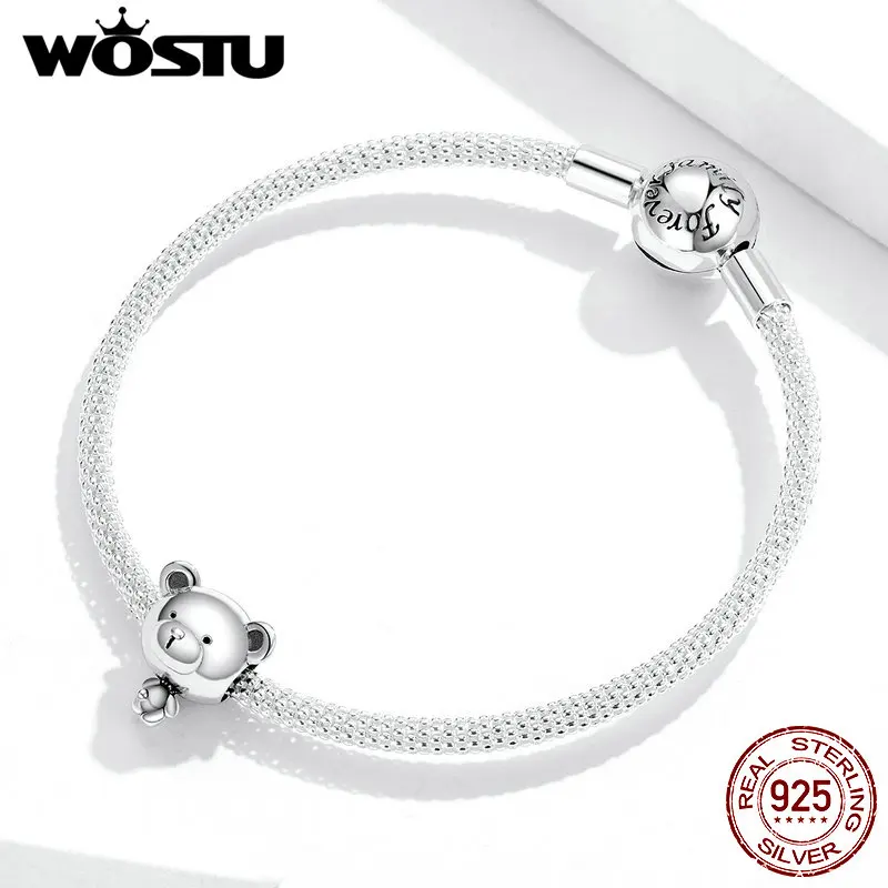 Подвеска в виде небольшого медведя из серебра 100% пробы для изготовления