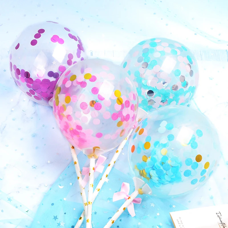 

5 inch Candy Color Various Balloon Cake Topper Set Birthday Party Cake Ballons Decoration Wedding Decor Cake Balloon Supplies