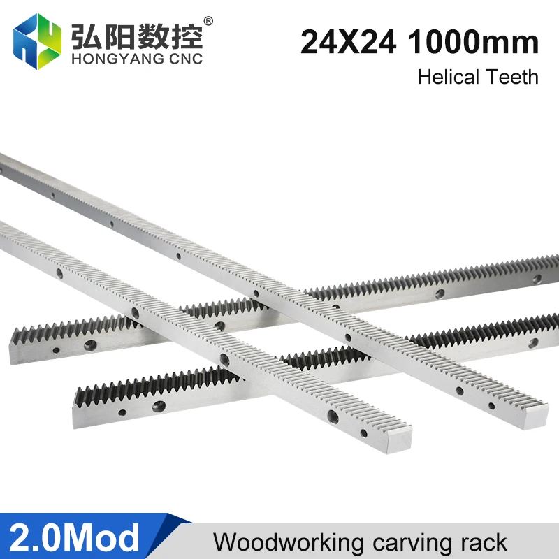 

2.0 Mod Spiral Rack 24X24 1000mm Rack And Pinion Helical Track Precision Tooth CNC Engraving Machine Woodworking Machinery