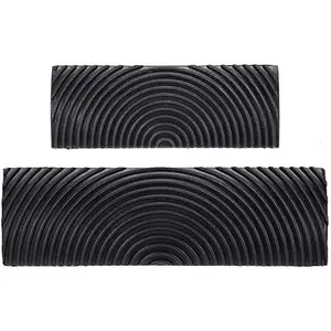 Валик для рисования, 2 шт., черный, резиновый, деревянный