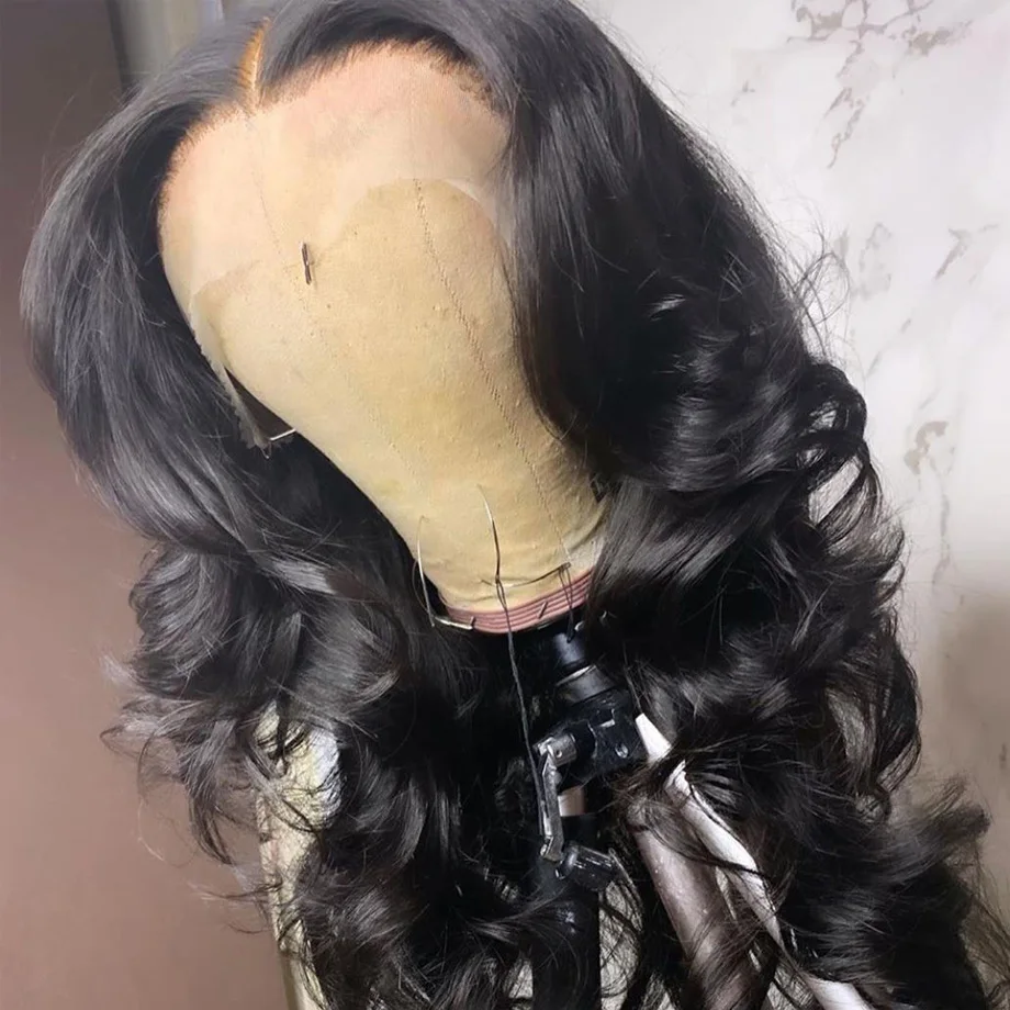 

Body Wave Lace Front Human Hair Wigs Brazilian Short Natural Color Lace Frontal Wig for Black Women Pre Plucked Remy 13x4 130%