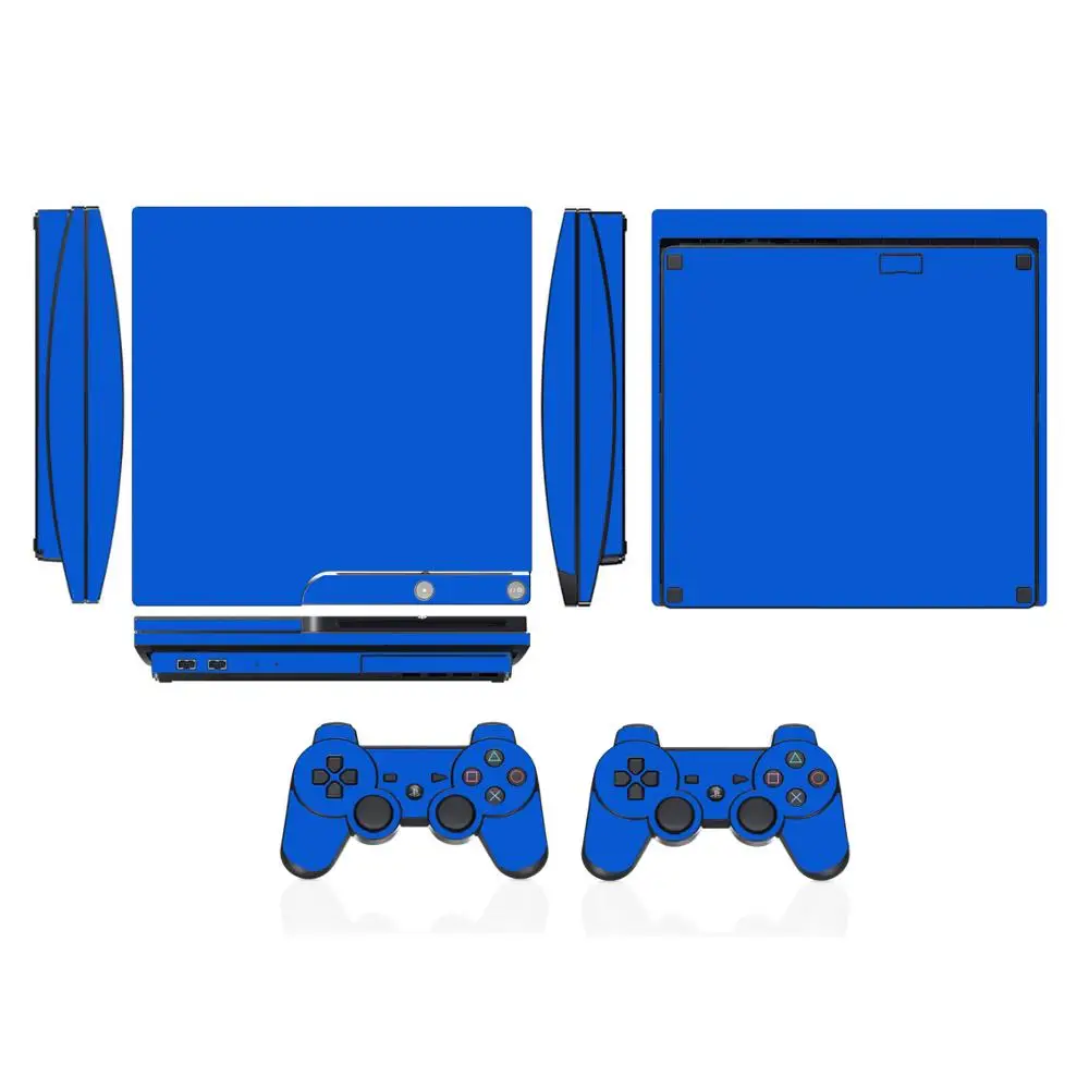 Десять чистых однотонных цветов виниловая Защитная Наклейка для sony PS3 Slim playstation 3
