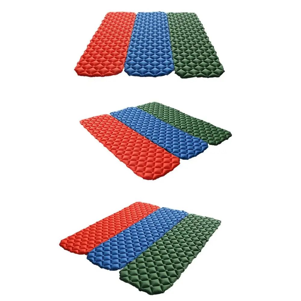 

Outdoor mat camp inflatable sleeping mat self inflated mat Sleeping Pad Inflatable Air Cushion Camping with Pillow Air Mattress