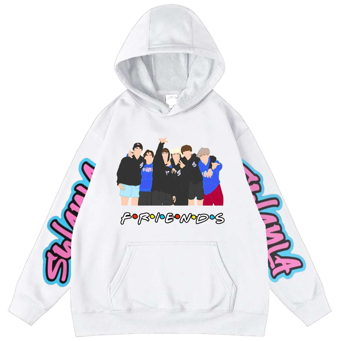 

Cute Pattern Cartoon Alphabet Colorful Sway House Child Outfit Oversized Hoodie Clothes Kids Sweatshirts Children's Clothing Top