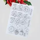 DIY фото карты резиновый штамп с днем рождения Let's вечерние альбом для скрапбукинга прозрачные цифры для празднования воздушных шаров штамп торт Прозрачный S Z6A6