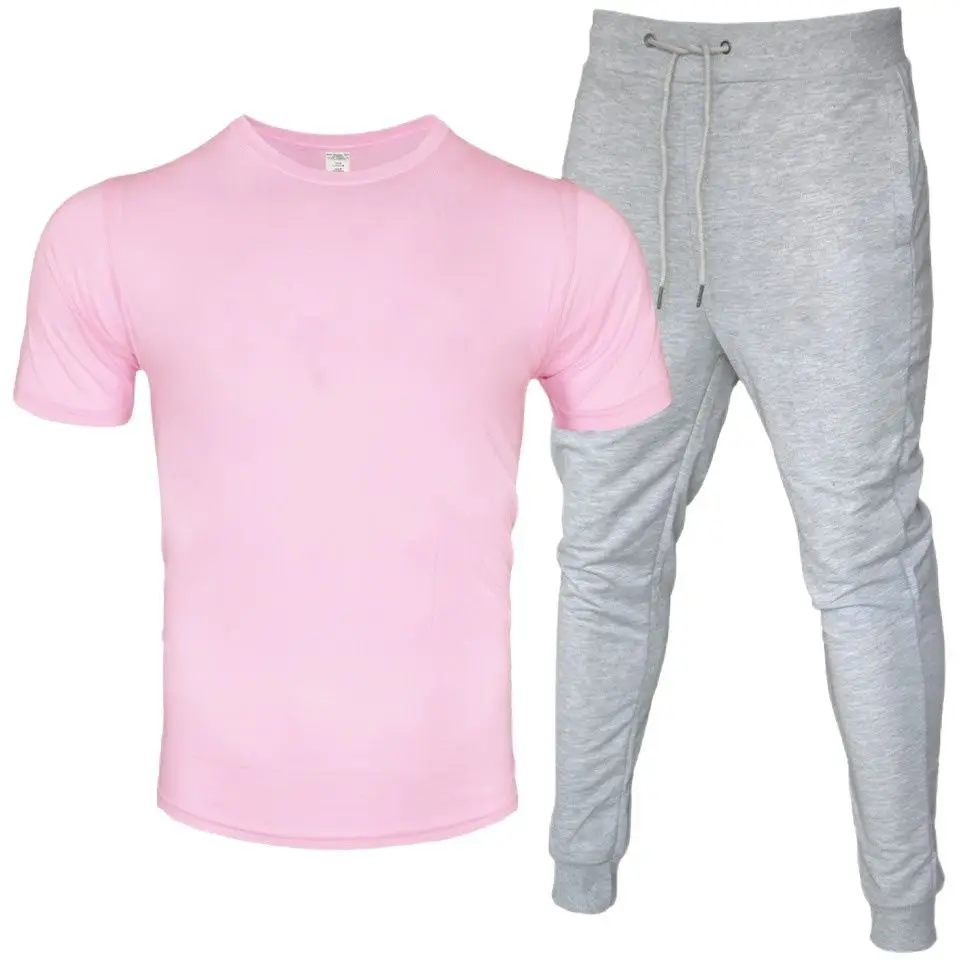 

2021New Men's Summer Leisure Sets T-Shirt+Pants Two Pieces Casual Tracksuit Male Sportswear Gym Clothing Sweat Suit