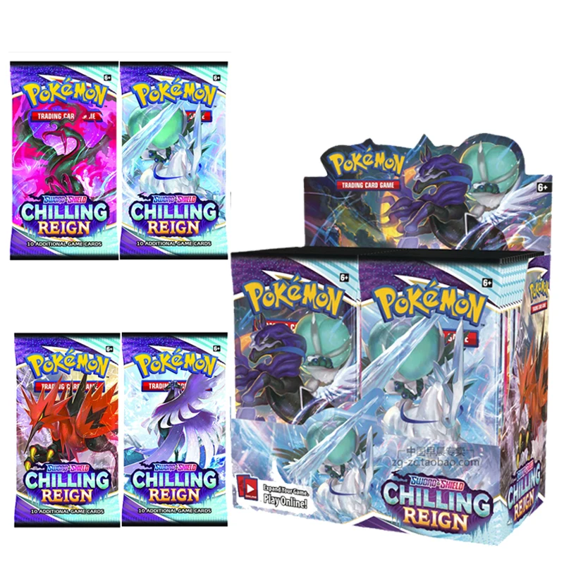 

Новая карточка Pokemon 360 шт. TCG: меч и щит, охлаждающие правления, карточки Calyrex Vmax, бустер, коробка для демонстрации, коллекционные карточки, игр...