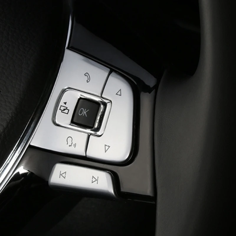 6 шт. автомобильная накладка на руль ручку наклейка для Passat B7 B8 JETTA Tiguan GOLF MK7