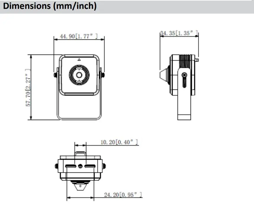 

Dahua IPC-HUM4231 2 WDR Pin 2,8 pin