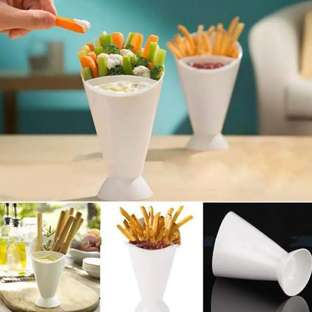 Чашка для картофеля фри тарелка хранения соуса посуда креативная ленивая