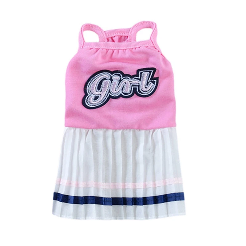 Милые милые платья для собак свадебные щенков Полосатая юбка хлопковая одежда