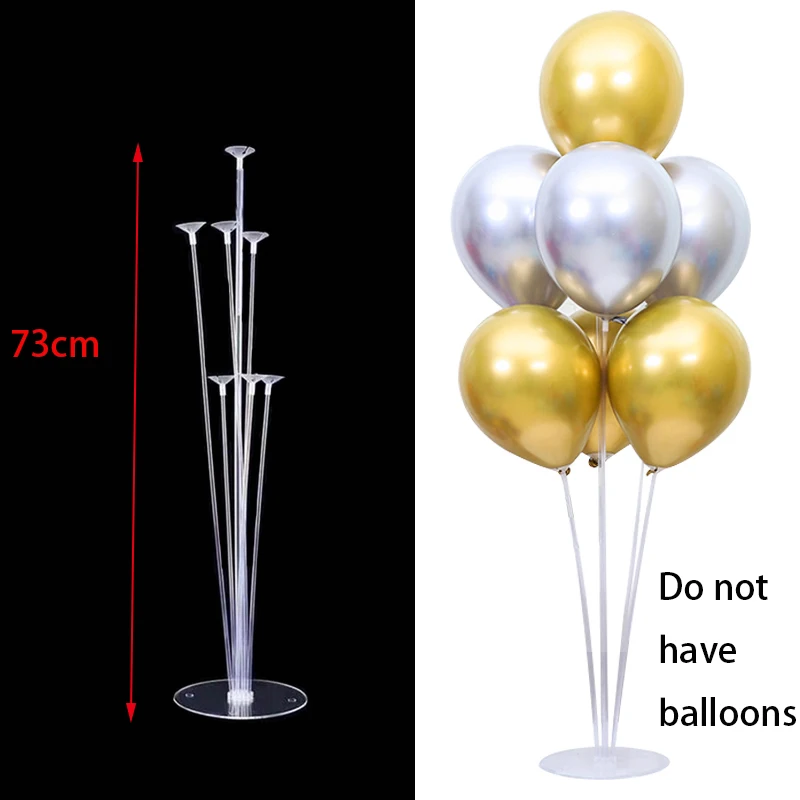 7 tubes Stand Cyuan DIY воздушный шар колонна-подставка наборы пластиковые зажимы стенд Арка Рамка база и полюс для свадьбы День рождения фестиваль вечерние украшения - Цвет: 7 tubes Stand