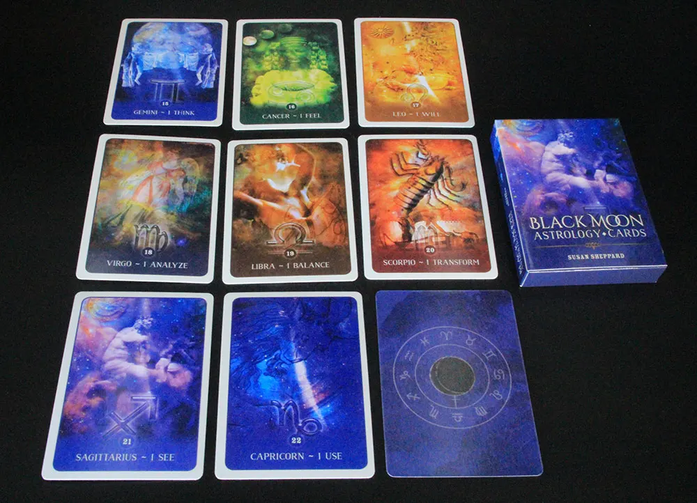 

Board Games Tarot Cards Oracle of the Black Moon Astrology Witchcraft Supplies Divination for Adults and Children Playing Card