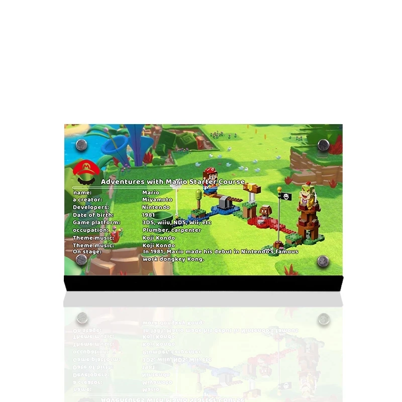 

The Acrylic Display Stand Brand Name Plate Compatible With 71360 Building Blocks Bricks Toys Decoration