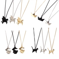 xialuoke classic fashion simple origami boat short necklace for women clavicle sweater chain jewelry accessories