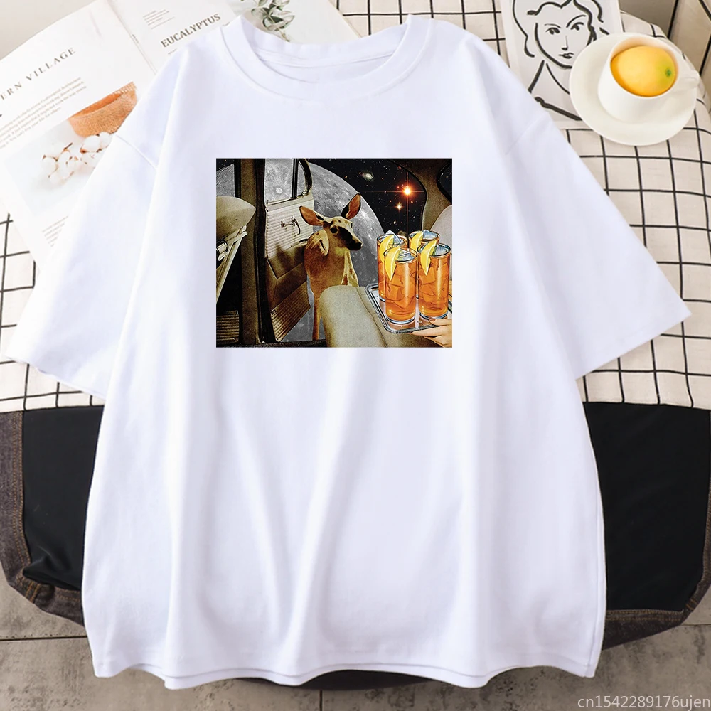 

Повседневная мужская футболка в стиле Харадзюку, простая футболка с принтом изображений, модная футболка большого размера, креативные дыша...