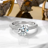 hoyon aaa cushion zirconia diamond ring for women silver color 925 jewelry natural bizuteria gemstone anillos mujer ring