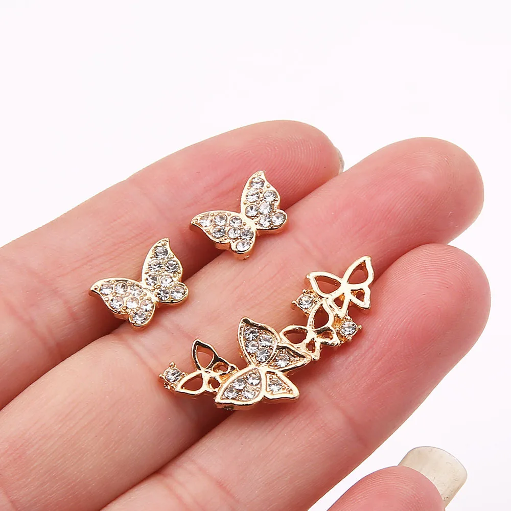 

Simple Butterfly Crystal Stone Stud Earrings Set Holiday Gifts