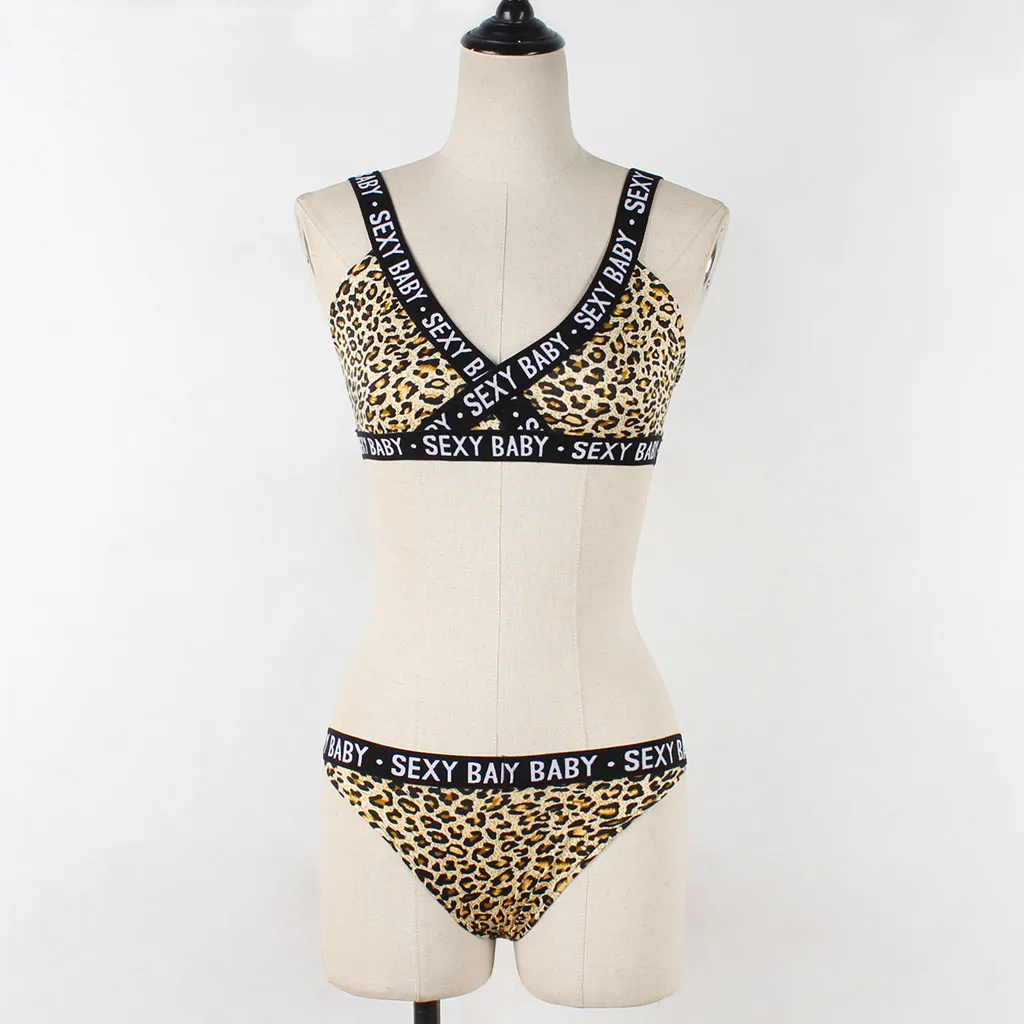 Леопардовый сексуальный комплект нижнего белья корсет без косточек удобный с