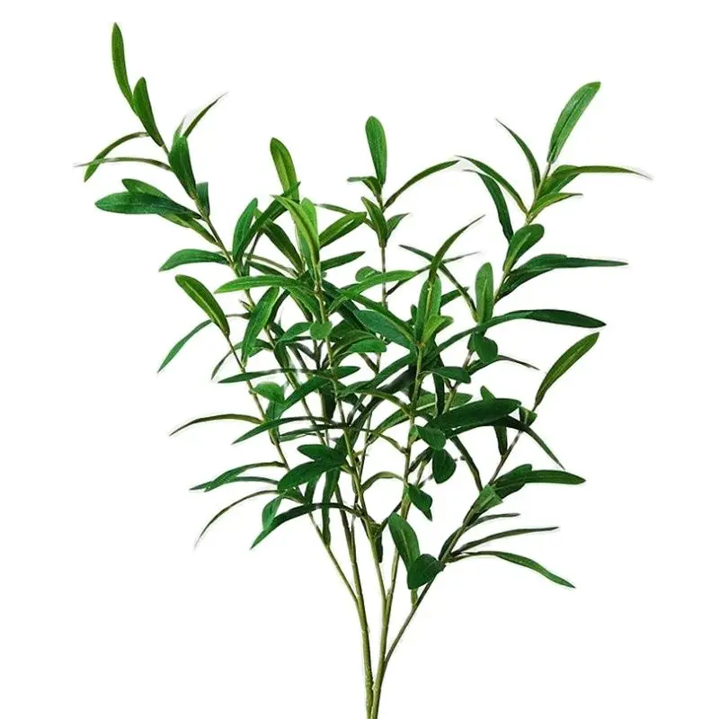 

10Pcs Fake Greenery Olive Branch (8 stems/piece) Simulation Green Plant for Wedding Centerpieces Home Showcase Decorative Flower