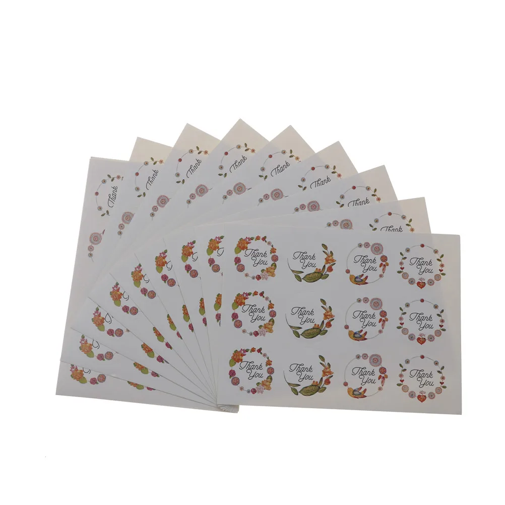 120pcs 16-160 шт спасибо Счастливого Рождества тема запечатывания стикер DIY подарки отправлено выпечки украшения посылка многофункциональная этикетка - Цвет: 120pcs