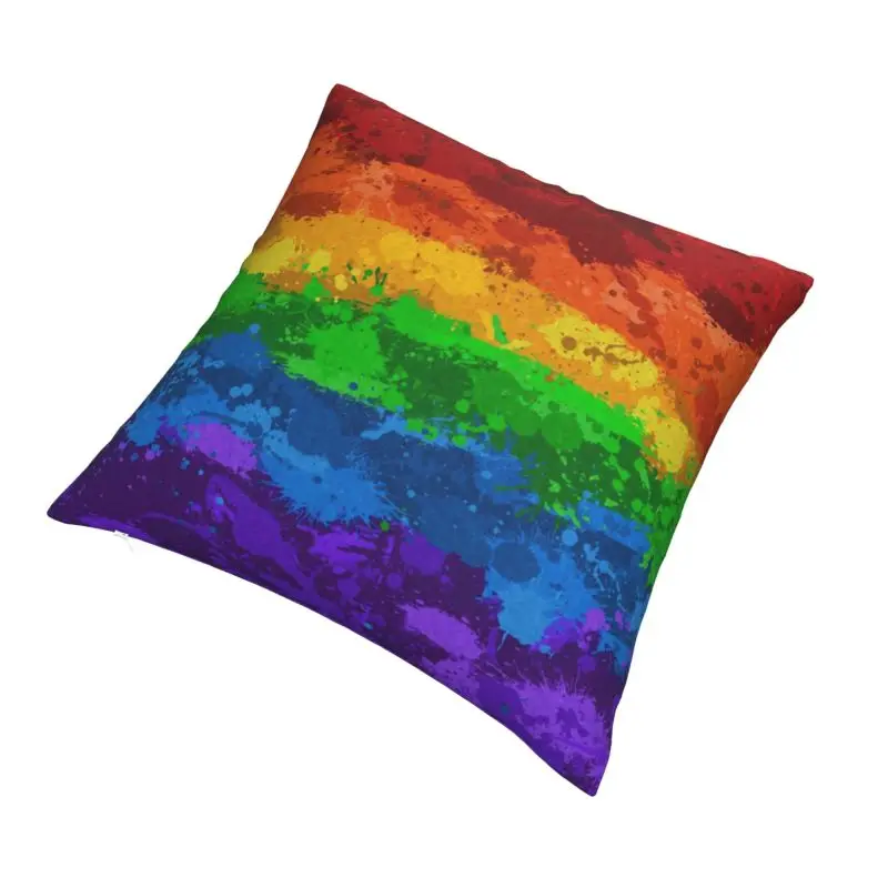 Наволочка для подушки ЛГБТ в скандинавском стиле с радужной раскраской флагом