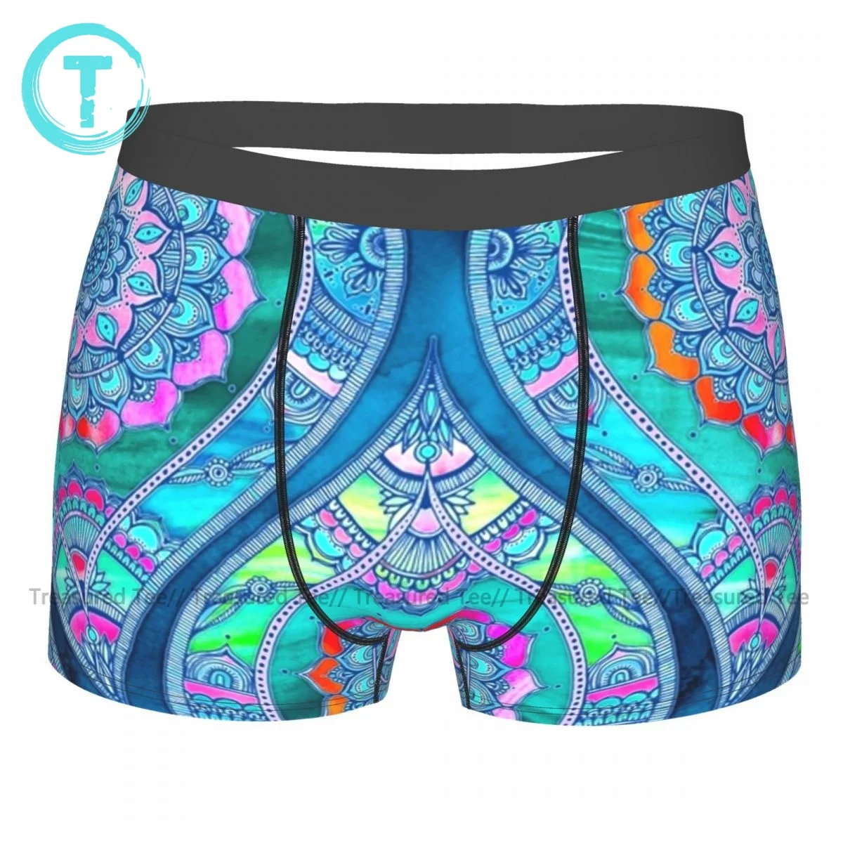 

Bohemian Underwear Youth Printed Breathable Trunk Pouch Hot Polyester Boxer Brief