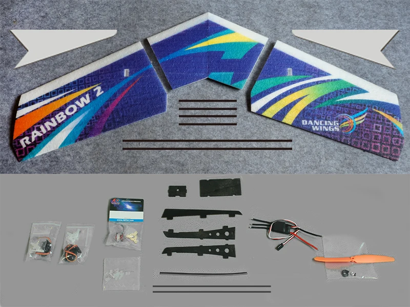 Бесплатная доставка Модель самолета EPP радужные летающие крылья 1000 мм разлетные