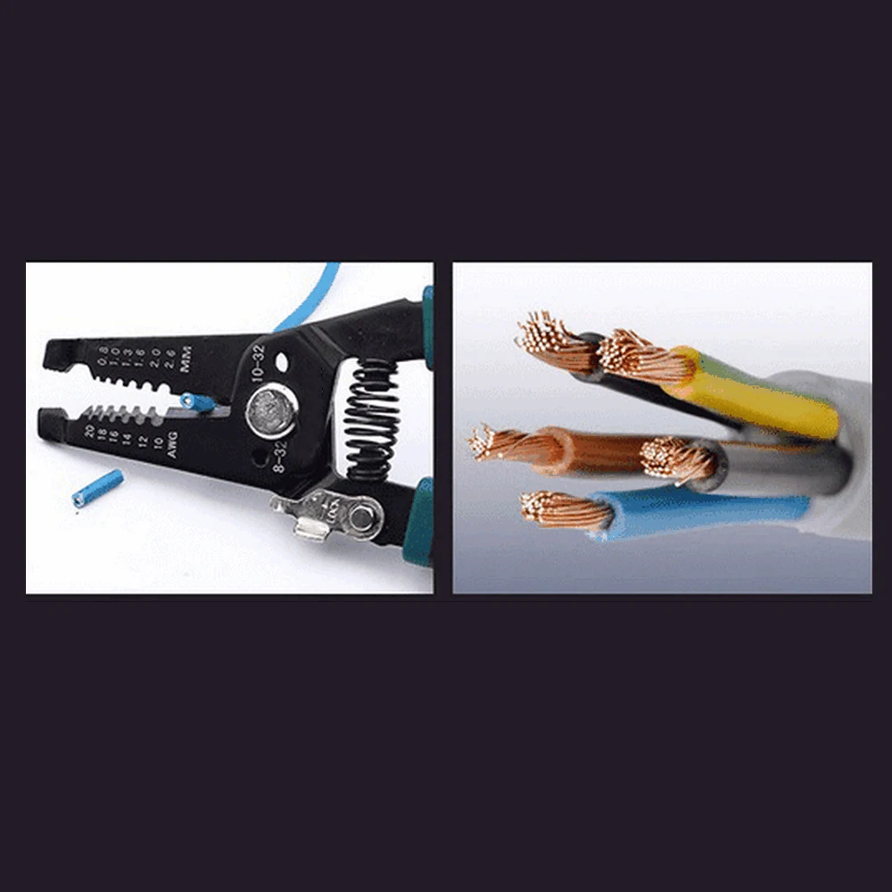 

Pliers Wire Stripper Multi Repair Tool Cable Wire Stripping Pliers Crimping Cutting Pliers Chrome-vanadium Steel Hand Tools