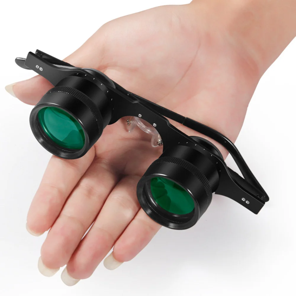 

Fishing Binoculars Portable Fishing Telescope 10X Green Film Low Light Magnifier Telescope Night Vision Binocular for Fishing Hu