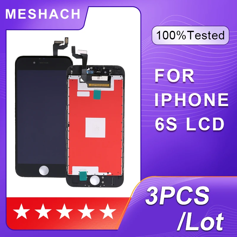 ЖК-дисплей с сенсорным экраном для Apple 6S 3 шт./лот замена дигитайзера без битых