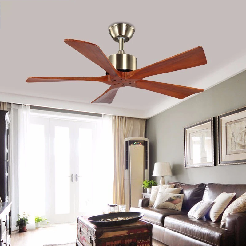 

American Retro Ceiling Fan Light Nordic Modern Fan Lightings Remote Control Ceiling Fan Ventilador De Techo without Light