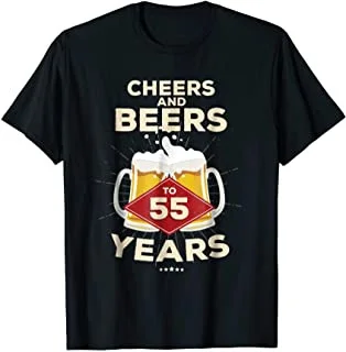 

Cheers and Beers to 55 Birthday T-Shirt - 55th BDay Gift