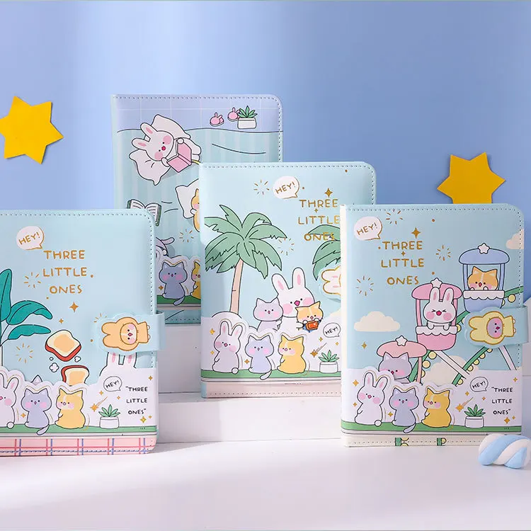 &quotТри маленьких&quot Чехол кошелек из искусственной милый дневник блокнот тетрадь
