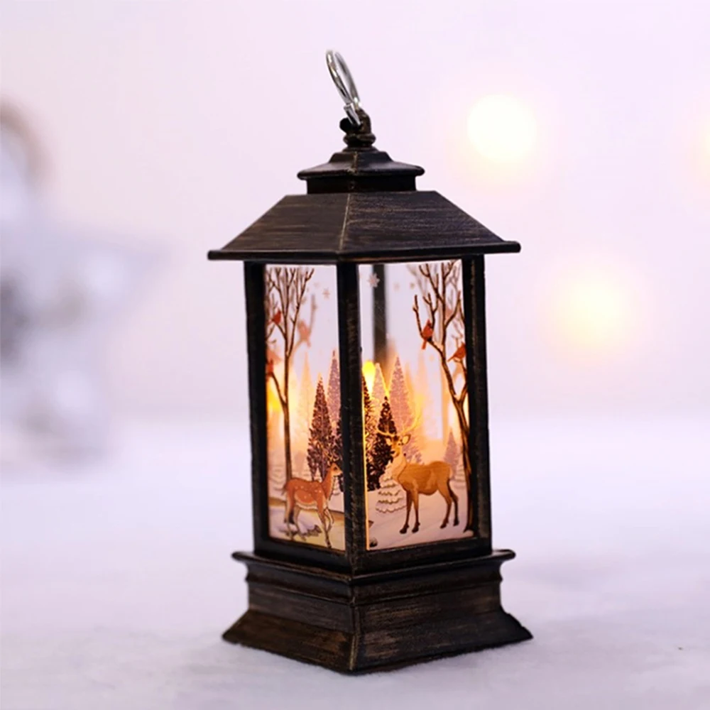 

Christmas Decorations For Home Lantern Led Candle Tea light Candles Xmas Tree Ornaments Santa Claus Elk Lamp Kerst New Year Gift