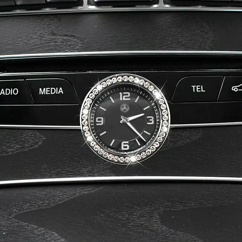 

For Benz Center Console Clock Rhinestone Decorative Ring Frame GLC/C/S/CLS