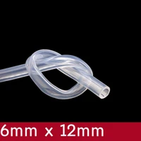 transparent flexible silicone tube id 6mm x 12mm od food grade non toxic drink water rubber hose milk beer soft pipe connect