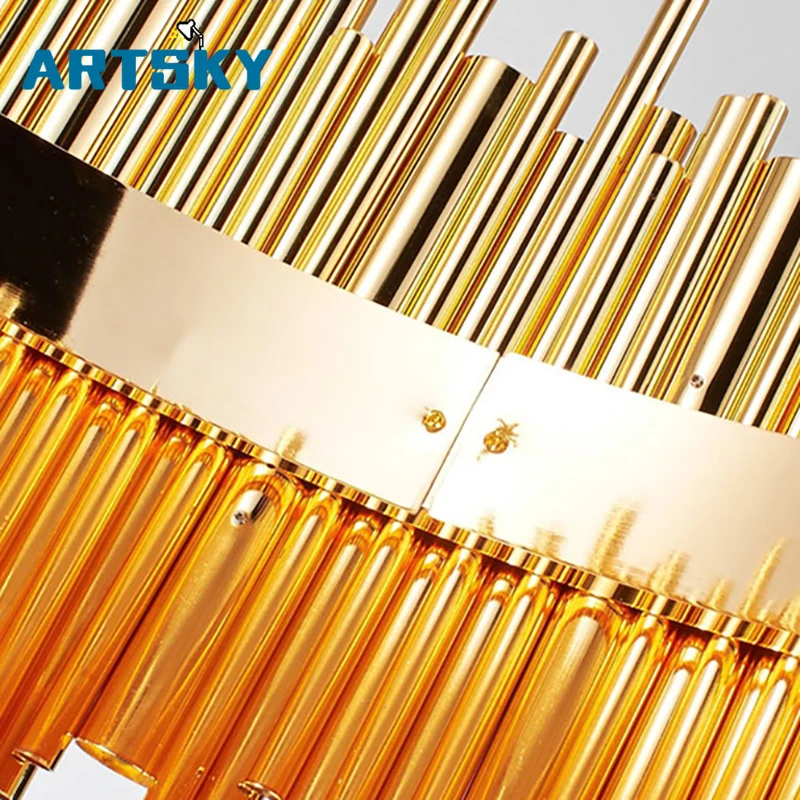 Итальянская металлическая овальная Круглая Люстра Креативный дизайн для