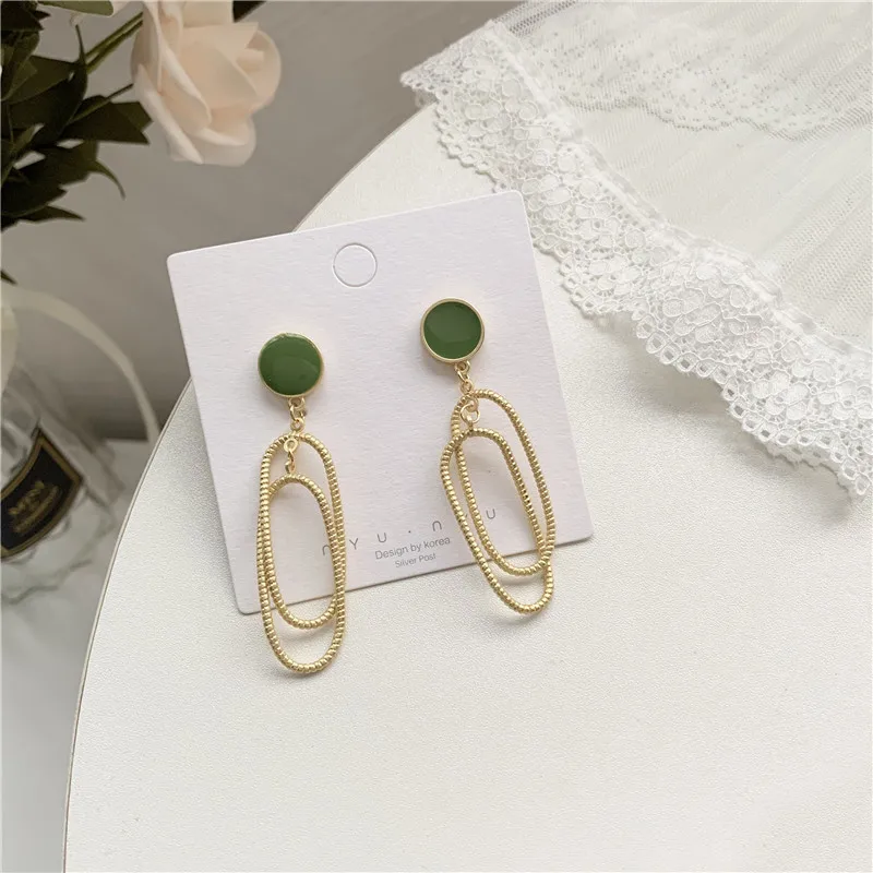 Винтажные простые двойные полые Нерегулярные металлические обручи шить висячие