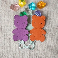 new little bear decorative processing metal cutting die lace background frame paper cut paper cutter die blade stamping die