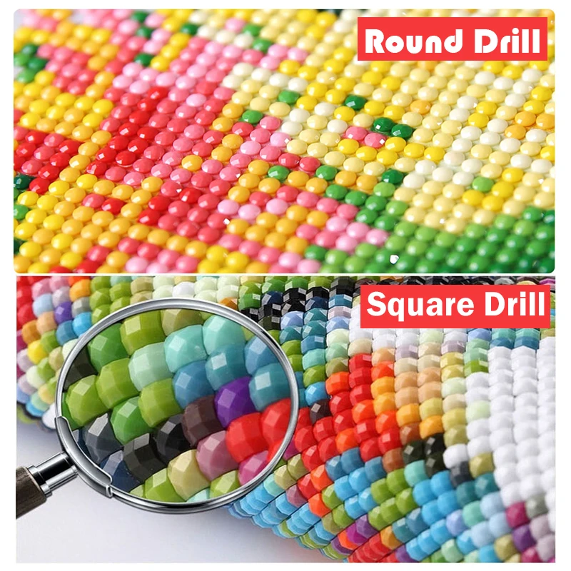 Алмазная 5D мозаика картина сделай сам с полными квадратными и круглыми стразами